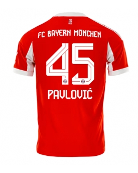 Billige Fotballdrakt Bayern Munich Aleksandar Pavlovic #45 Replika Hjemmedrakt 2025-26 Kortermet Billige Fotballdrakt Bayern Munich Aleksandar Pavlovic #45 Replika Hjemmedrakt 2025-26 Kortermet